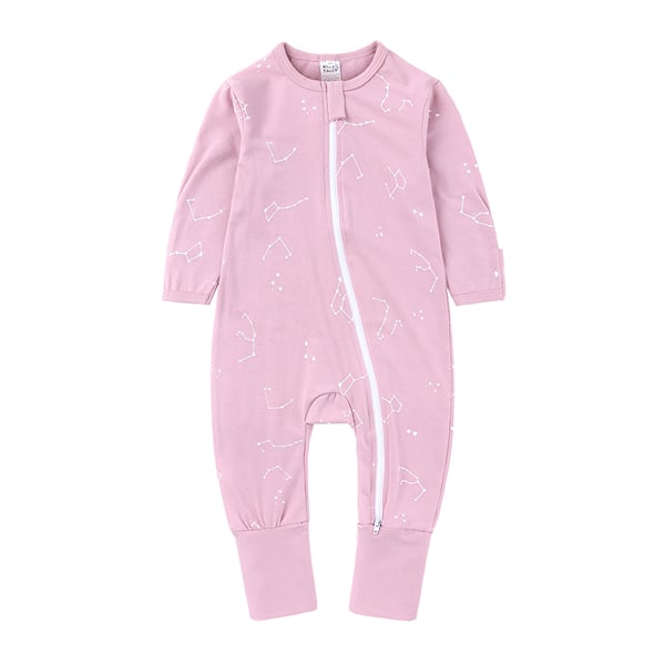Nyfödd Babypojke Långärmad Romper Tryckt Jumpsuit Spädbarn Flicka Pyjamas Bodysuit 202 3 12-18m