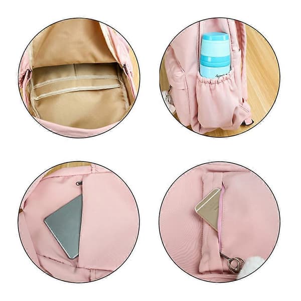 Sødt design med behagelige stropper til daglige eventyr 38*27cm Rosa