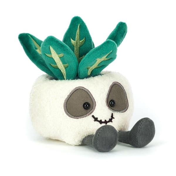 Jellycat 14 cm Amuseables Skull Planter blødt legetøj
