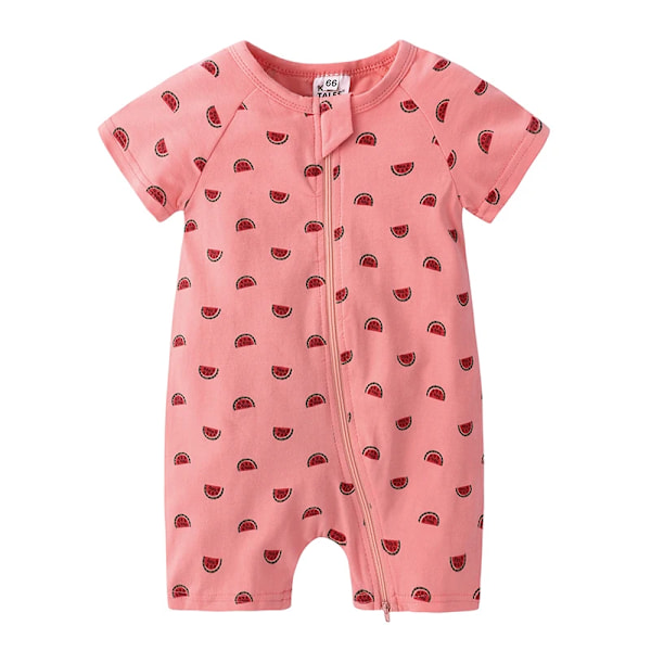 2023 Unisex Babytøj til Nyfødte - Kortærmede Rompers i Blød Bomuld - Spædbarns Pyjamas Body Suit 4 EU: 9-12m