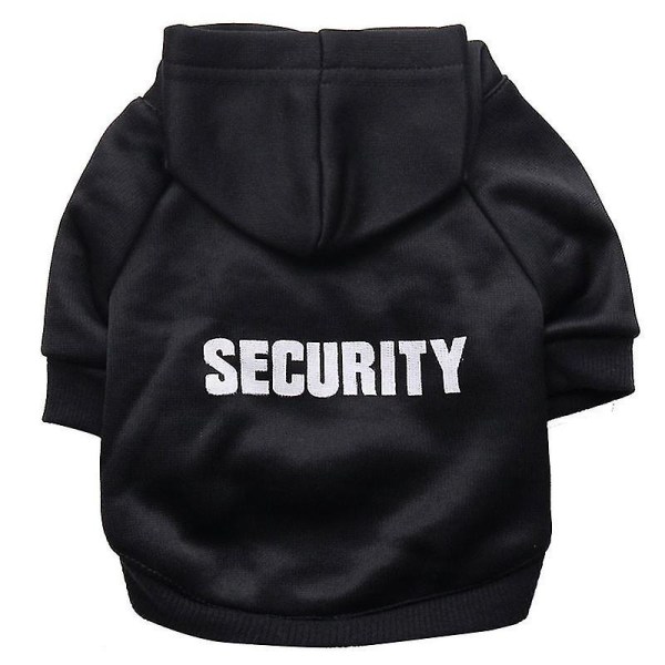 Säkerhet Kattkläder Husdjur Kattrockar Jacka Huvtröjor för katter Outfit Varma husdjurskläder Kanin Djur P Black Security