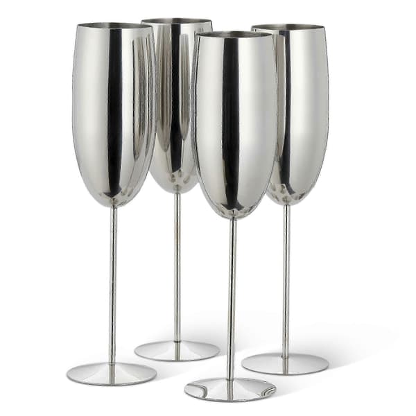 Champagneglas i rustfrit stål Champagne- og Proseccoglas - Sølv