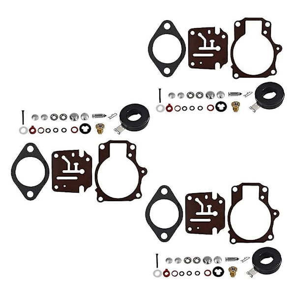 3 X Karburator Karburator Reparationssæt Og Float Passer Til Johnson Evinrude 396701 65 70 75 Zekai