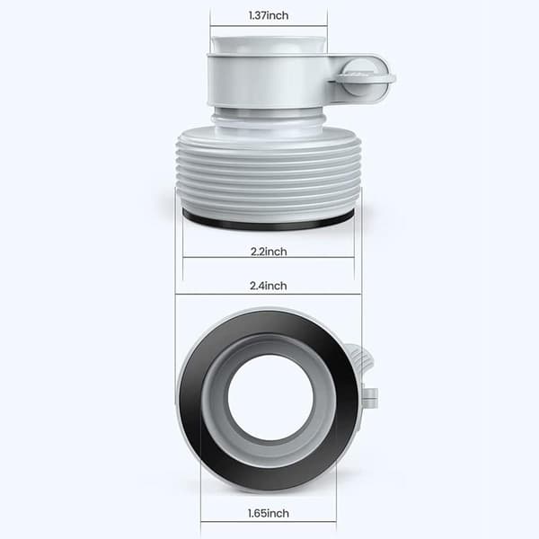 Poolslangeadapter, 4-pak, pumpeadapter 32 til 38 mm, slangeadapter B, pooladapter til poolfiltreringssystem