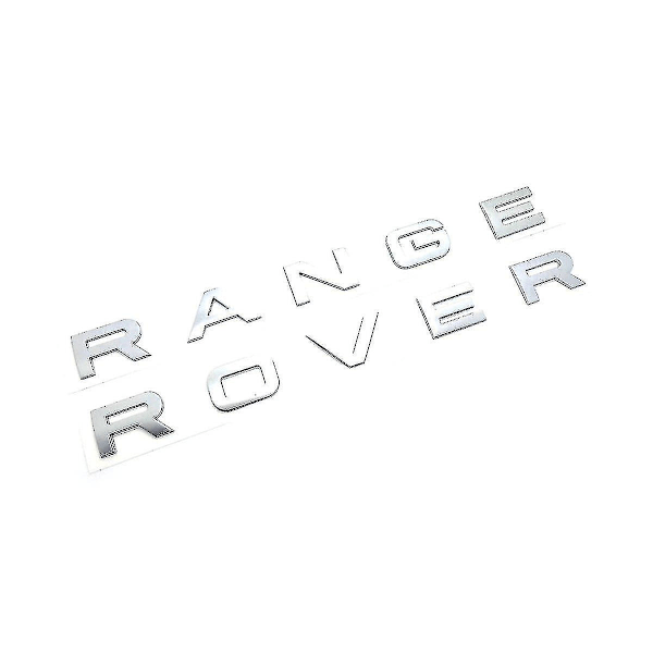 Range Rover Matt Silver Lettering Badge Emblem Front Or Rear For Vogue Sport Evoque Yalo