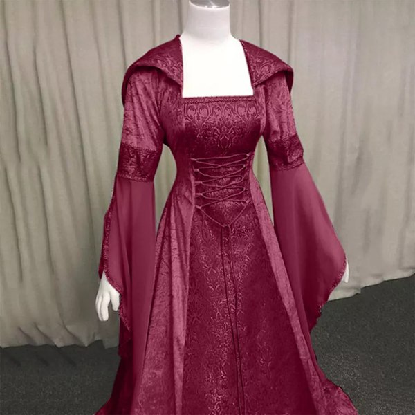 Goottilainen Huppupuku Morsiuspuku Cosplay Halloween Claret P