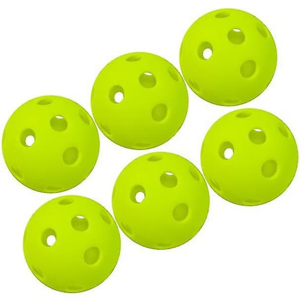 6-pack 40-håls pickleballbollar för inomhusträning