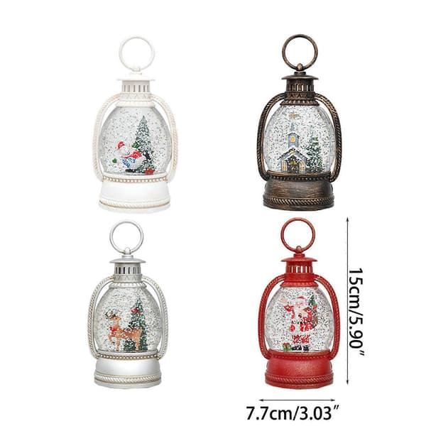 Julevannscene-lys med dynamisk flytende glittereffekt for festlig dekorasjon, bursdag for barn, gutter og jenter deer