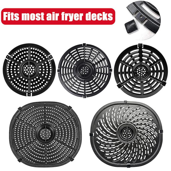 5 stk Air Fryer erstatning gummitupp reservedeler for Air Fryer Grill Pan