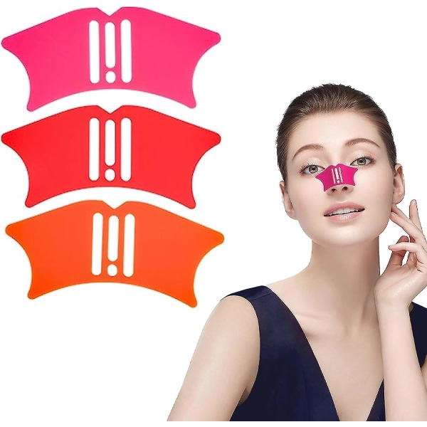 3 stk Næsekontur Eyeliner Stencils, 4 i 1 Silikone Eyeliner Stencils Næseskygge Stencil Kvinde Makeup Aid Tool Begyndere Applikator Guide Tool