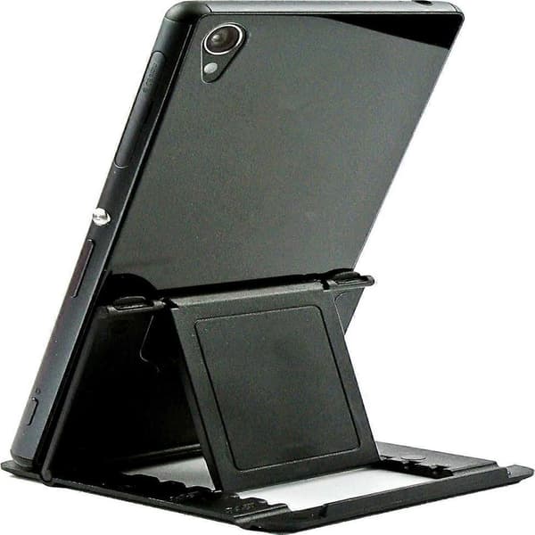 Mobiltelefon Stativ, Universal Foldbar Tablet Stativ Multi-vinkel Lomme Desktop Holder Cradle til Mobil eRead (Sort)