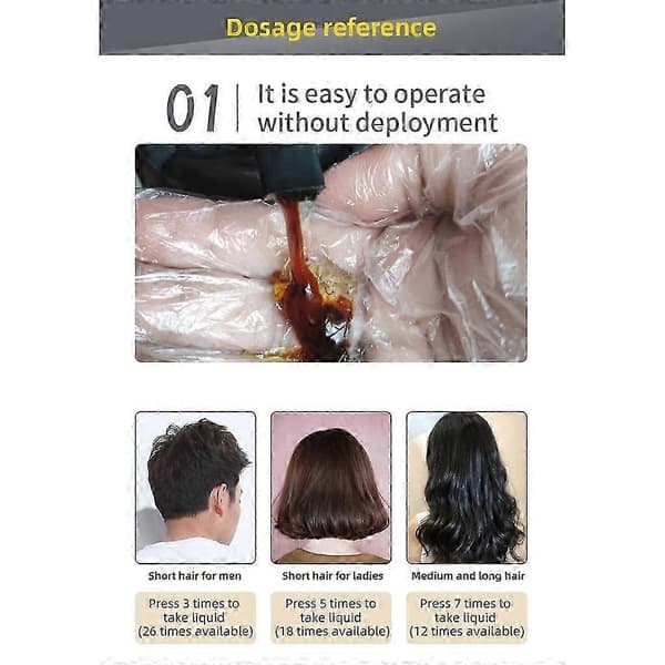 2025 Hårfarve Shampoo Hårfarve Shampoo Farver Hår på Få Minutter Langvarig 500ml Deep wine red