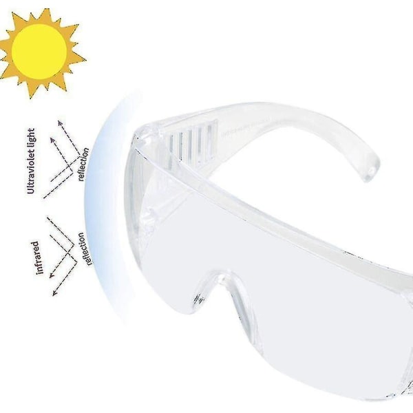 Vernebriller for brillebrukere, vind- og UV-beskyttelse, fullsynsbriller, En166-briller, gr.