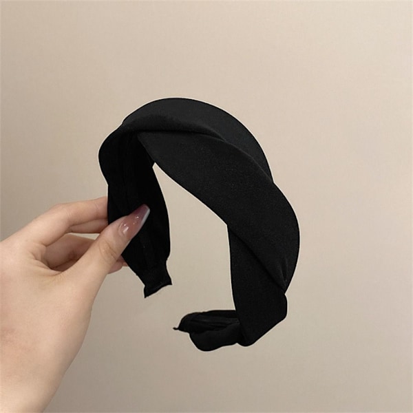 Woemn Girls Twist -pääpanta Hiusklipsi Hiusnauha Hiustarvikkeet Päähineet Black