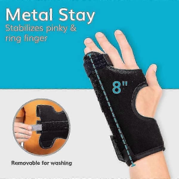 Braceability Ulnar Gutter Skinne til Metacarpal, Lillefinger & Ringfinger Brudstøtte Medium