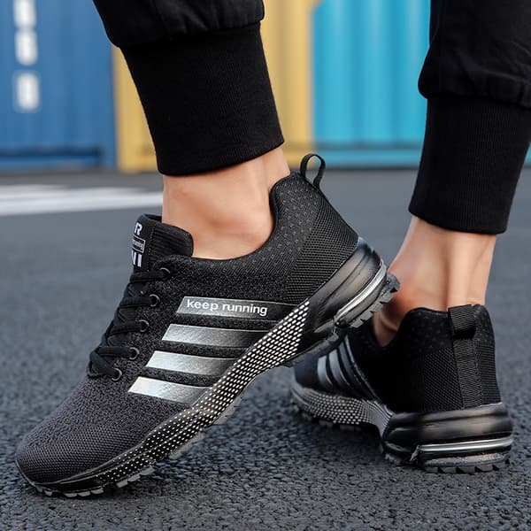 Fasjonable joggesko for menn Lette løpe- og gåsko Negro EU:45