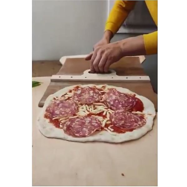 Glidende pizzaskræl Pizzaskrællen, der overfører pizza perfekt, pizzapagaj med håndtag, pizzaspatel