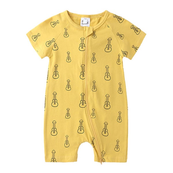 2023 Unisex Babyklær for Nyfødte - Korte Ermer, Romper, Myk Bomullsstoff, Baby-Pyjamas, Body Suit 1 12-24m