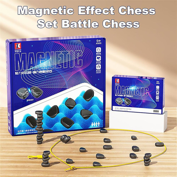 Magnetisk sjakkspill Brettspill, Multiplayer Battle Chess Dam Brettleker, Barn Puslespill Brettspill Gaver with Sponge