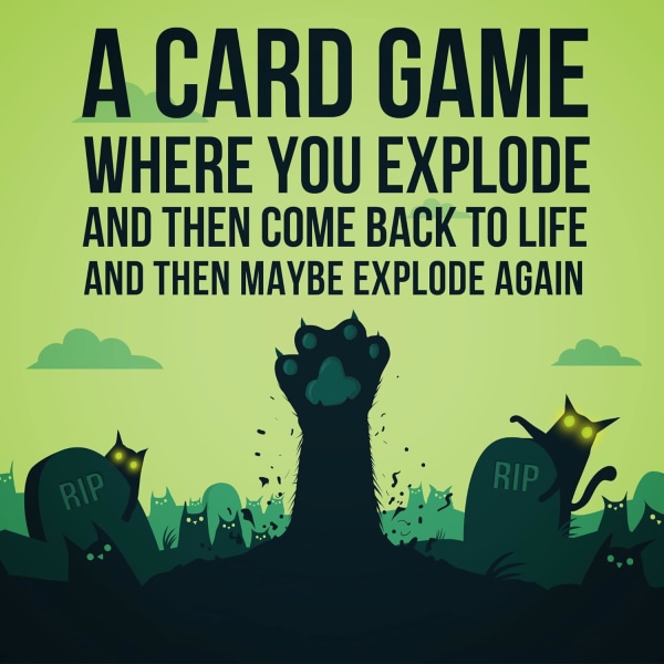 Zombie Kittens Card Game by Exploding Kittens – Morsomt familiekortspill for voksne tenåringer og barn for nattunderholdning, 2-5 spillere