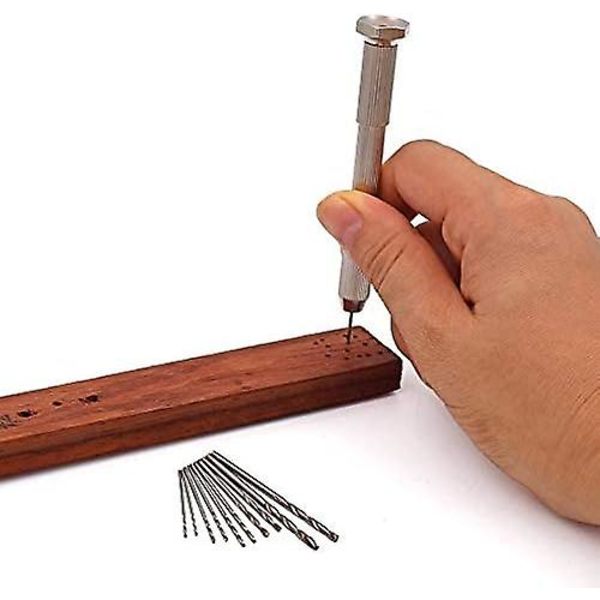 Mini håndbor, håndbor bits håndbor kit 10 bor bits bor bits for kretskort og juvel
