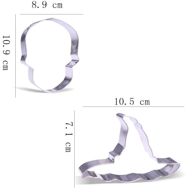Stort Halloween-kakeformsett - 7 deler - rustfritt stål