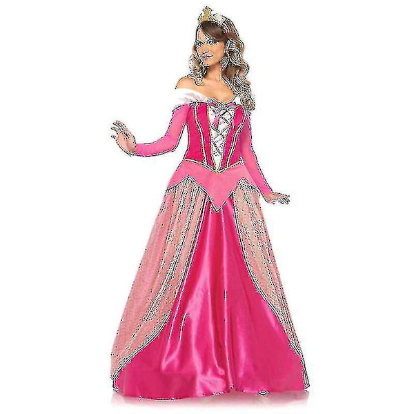 Vuxen Aurora Prinsessa Klänning Kostym Kvinnor Halloween Cosplay Klänning M