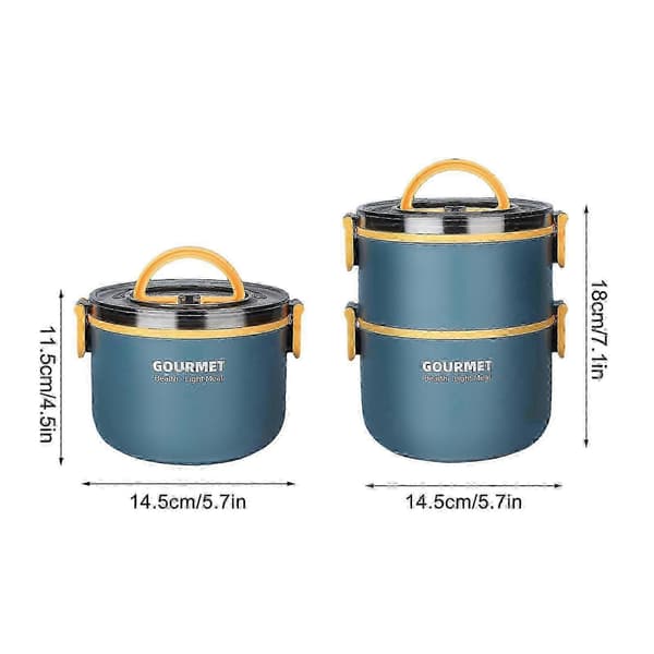 2025 Termo-isolert Bento-boks Matbeholder Termisk Matboks Rustfritt Stål A4