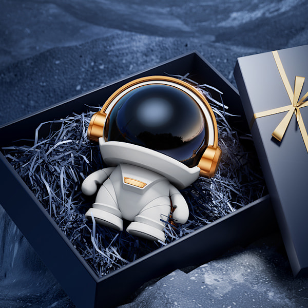 Astronautti langaton Bluetooth-kaiutin AI älykäs ulkoinen subwoofer työpöydän luovat koristeet lahjat