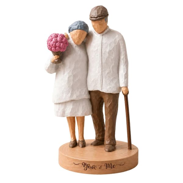 Prydgjenstand for eldre par – 18 cm høy – for stue og entré A