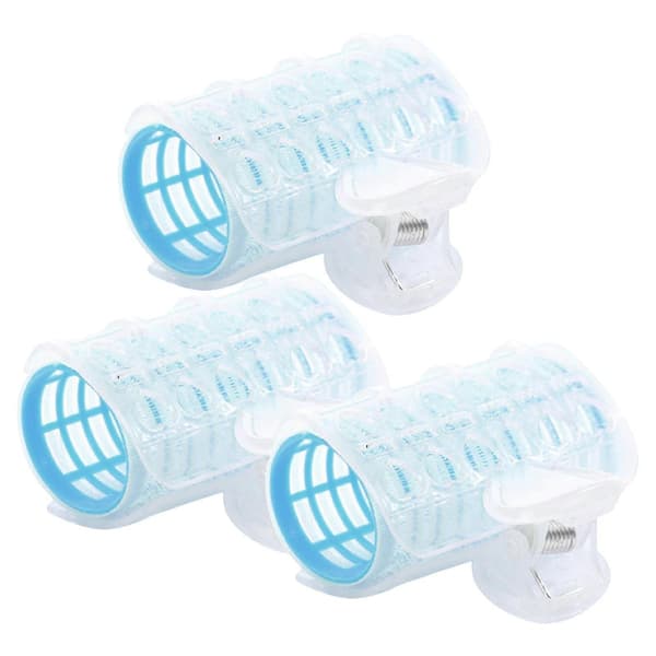 3 st hårrullar, PP-nylonmaterial, bärbar snabbmodellering DIY-hårrullar, för kvinnor, 6 cm x 2,5 cm Light Blue