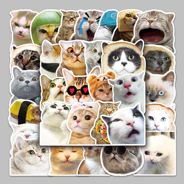 50 stk. søte katte-emoticons