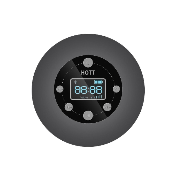 Dusjradio Bluetooth 5.0 vanntett høyttaler trådløst baderomsmusikk, vanntett Bluetooth