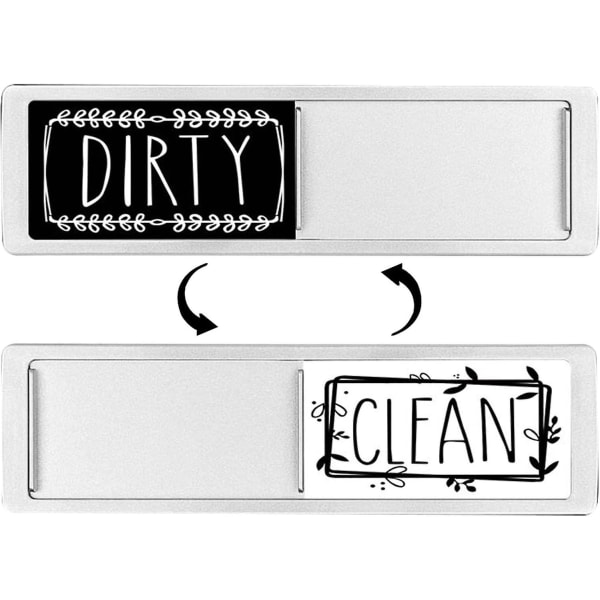 Clean Dirty Dishwasher Sign, Universal Magnet Skyve Kjøkken Oppvaskmaskin Clean Dirty Skilt med sterkt lim, fin innredning for ethvert hjem, Klesvask, Vask