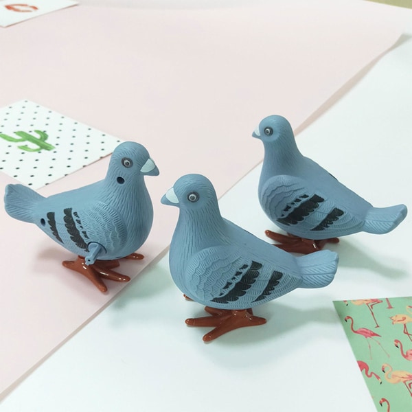 Spring Pigeon Toy Wind-up Statue Interaktiv Leke for barndom Hjem Puber Ornament
