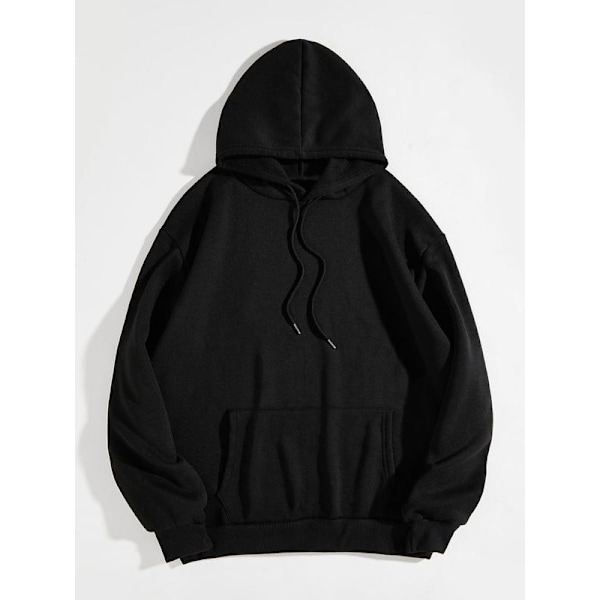 Dame Oversized Sweatshirt med Minimalistisk Design - Løstsiddende Trøje med Hætte Negro 4XL