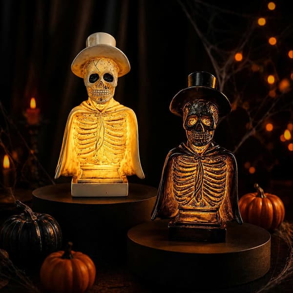 LED Skeletpynt – Knapcellebatteri – til Tematisk Udstilling Black