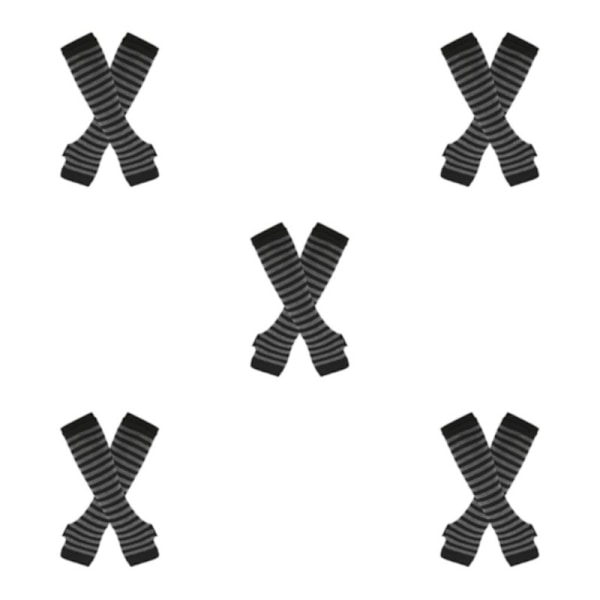 1/2/3/5 Polven yläpuoliset sukat paksuille reisille Helppokäyttöiset ja tekevät harmaasta ja mustasta grey and black 5Set