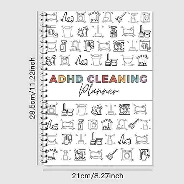 Cleaning Planner, Organization Tool - Chore Planner, Editable Cleaning Schedule Book for Home, Daily, Weekly, and Monthly Annual Cleaning Checklist (1 pc)