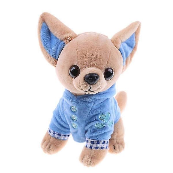 chihuahua plyschdocka 18cm julklapp Blue 1 Pc