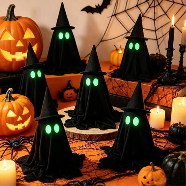 Glow Ghost – Letvægtsstof – til Halloweenfester A
