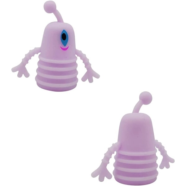 Monster Fingerdukker, Monster Strækbare Fingerdukker Fidget Legetøj, Bløde Gummi Fingerdukke Legetøj (8 stk./Tilfældig Farve)