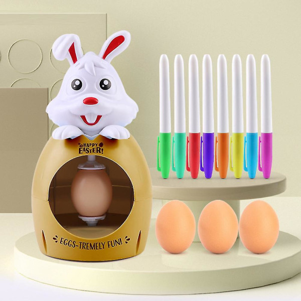 Painted Egg Machine Egg Maler Med Pensel Elektrisk Egg Maling Tool Gray Brown