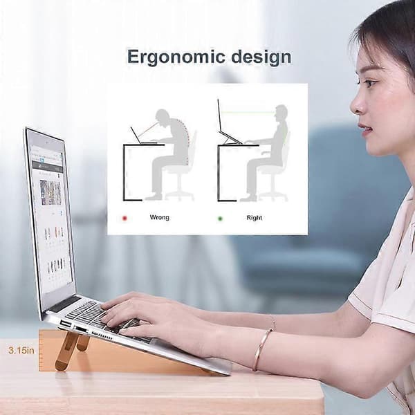 Justerbart hopfällbart laptopstativ i aluminiumlegering med värmeavledning Grey