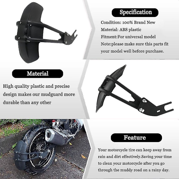Motorcykel Stänkskärm Bakre Kåpa Däckkramare Stänkskydd Skydd För Yamaha Mt 07 09 Tracer 700 900 2021 Xjr1200 Fz6 2008