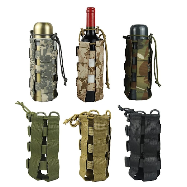 Tactic Drawstring Molle Vannflaskeholder Pose Veske Vannflaske Bag Carrier Desert Digital