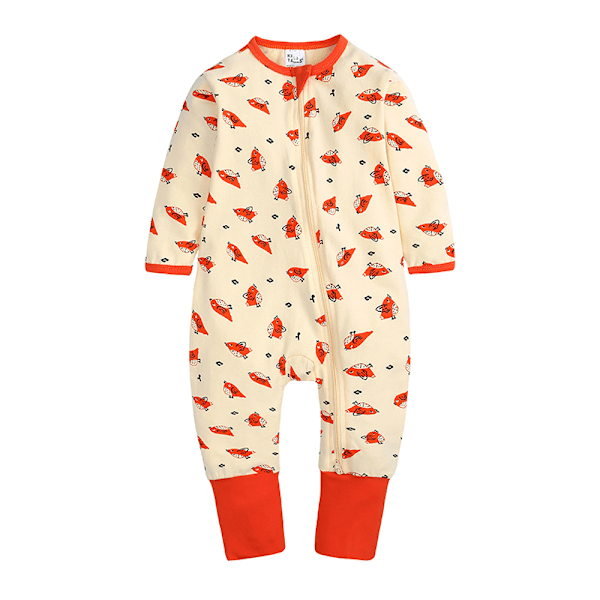 Nyfødt fodpose pyjamas tegneserie bomuld babytøj forår og efterår kostumer fritids body suit ny 2 6-12m