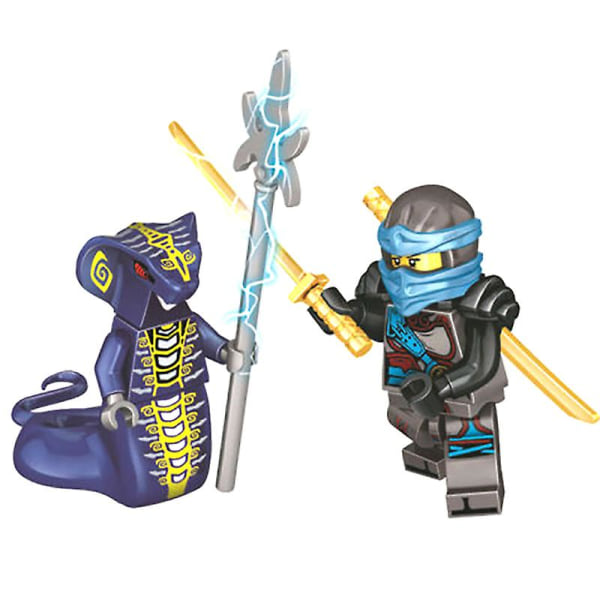Sett med 24 stk Ninja minifigurer Kai Jay Sensei Wu Master byggeklosser Leker Multicolor 24 Pcs