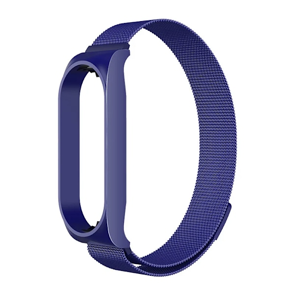 Milanese-lenkki ranneke Xiaomi Mi Band 7 6 5 4 3:lle - Ruostumattomasta teräksestä valmistettu magneettinen ranneke - Metalliranneke Xiaomi Mi Band 4 3:lle - Rannekkeet 9 sininen 9 blue Mi band 7