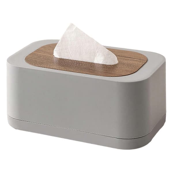 Multifunktionel Tissueholder - Sammenklappeligt Design - til Kollegiealtan Grey